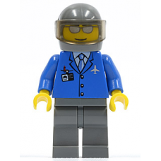 air041 Airport - Blue 3 Button Jacket & Tie, Chopper Pilot (set 2230) 